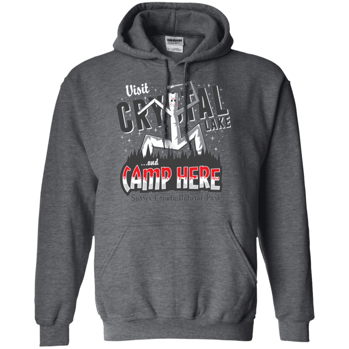 Sweatshirts Dark Heather / Small CAMP HERE Pullover Hoodie