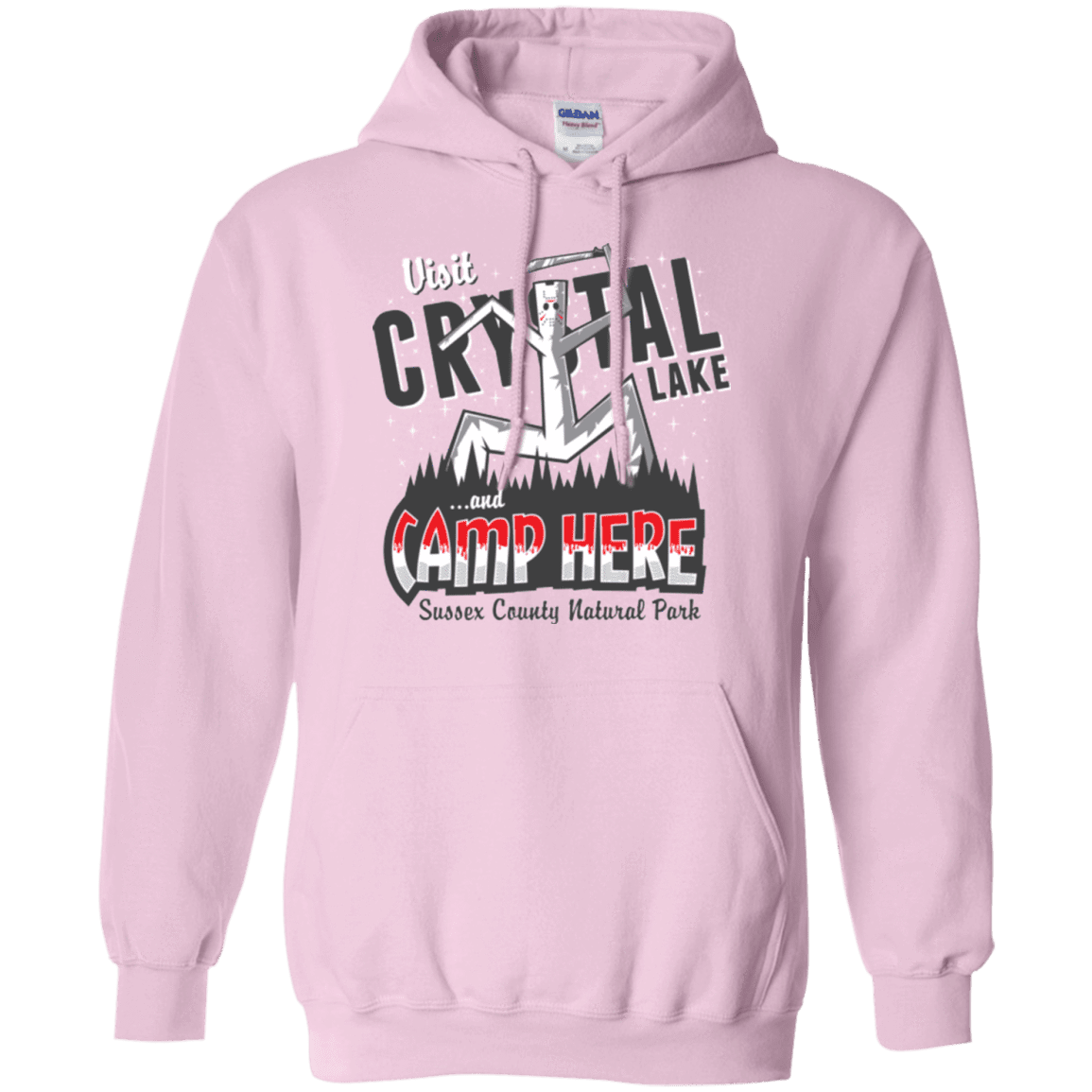 Sweatshirts Light Pink / Small CAMP HERE Pullover Hoodie