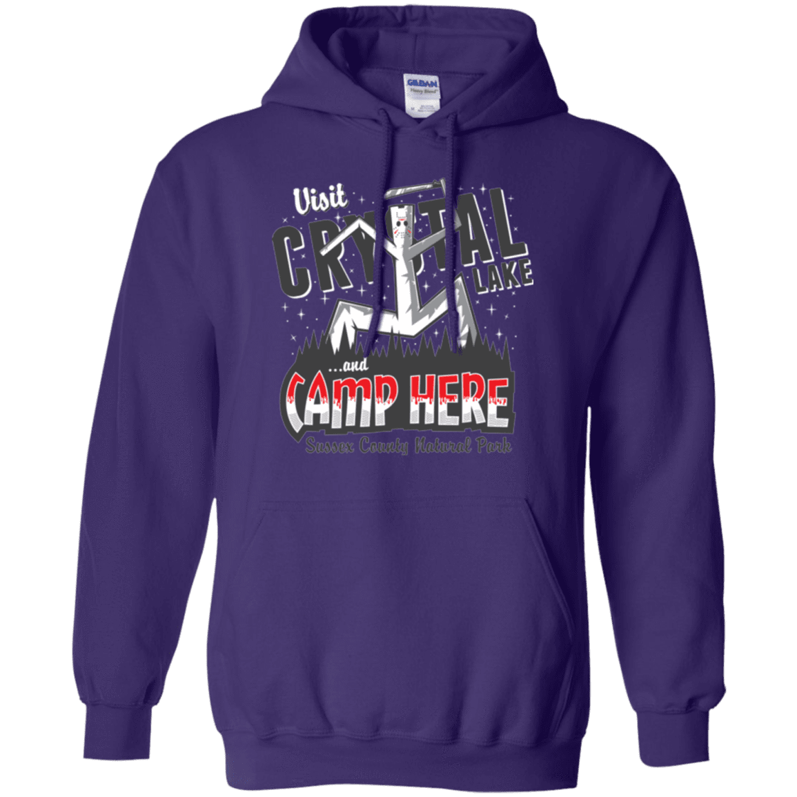 Sweatshirts Purple / Small CAMP HERE Pullover Hoodie
