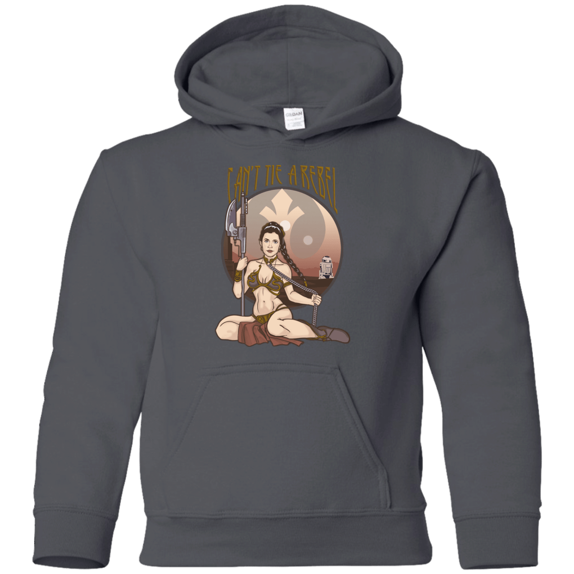 Sweatshirts Charcoal / YS Can't Tie a Rebel Youth Hoodie