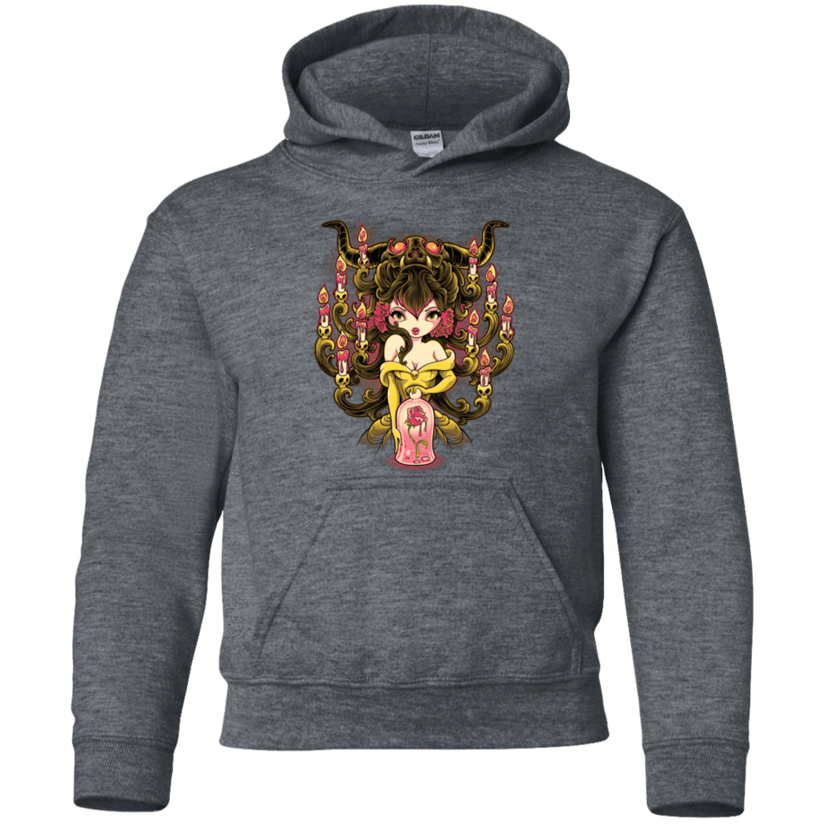 Sweatshirts Dark Heather / YS Candelabra Youth Hoodie
