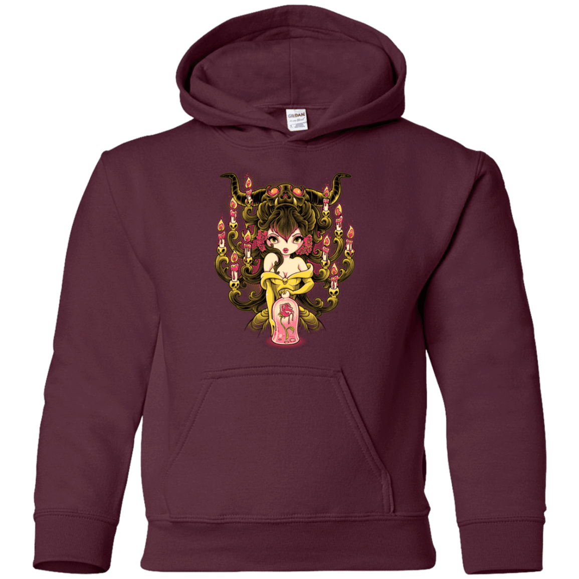 Sweatshirts Maroon / YS Candelabra Youth Hoodie