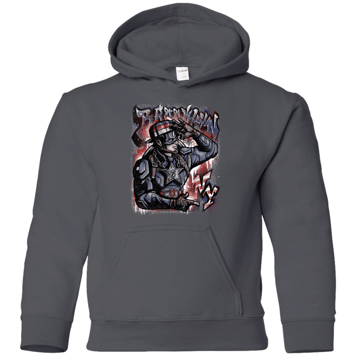 Sweatshirts Charcoal / YS Cap Brooklyn Youth Hoodie