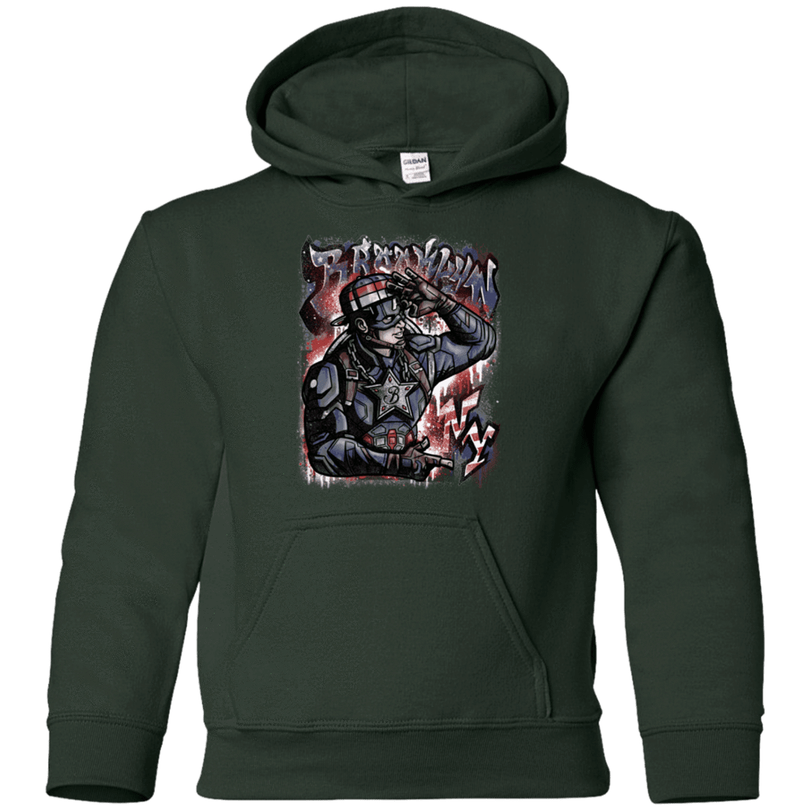 Sweatshirts Forest Green / YS Cap Brooklyn Youth Hoodie