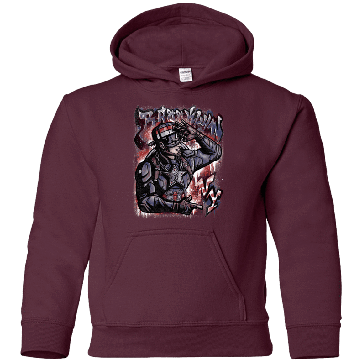 Sweatshirts Maroon / YS Cap Brooklyn Youth Hoodie