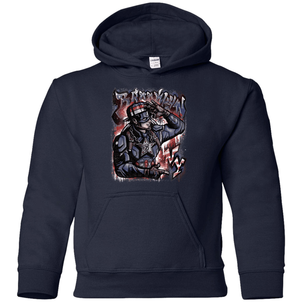 Sweatshirts Navy / YS Cap Brooklyn Youth Hoodie