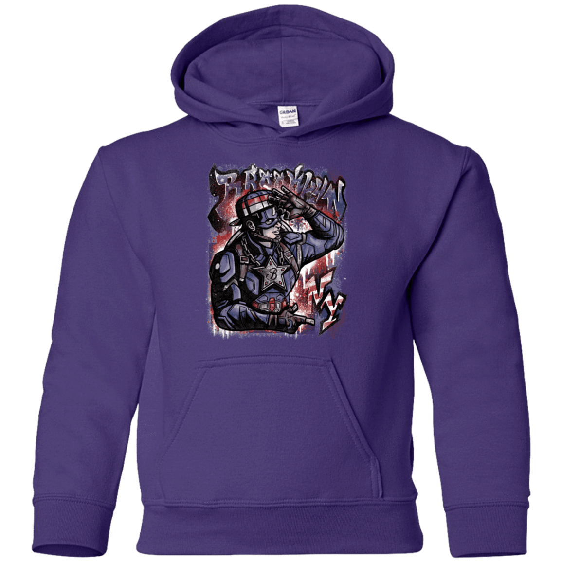 Sweatshirts Purple / YS Cap Brooklyn Youth Hoodie