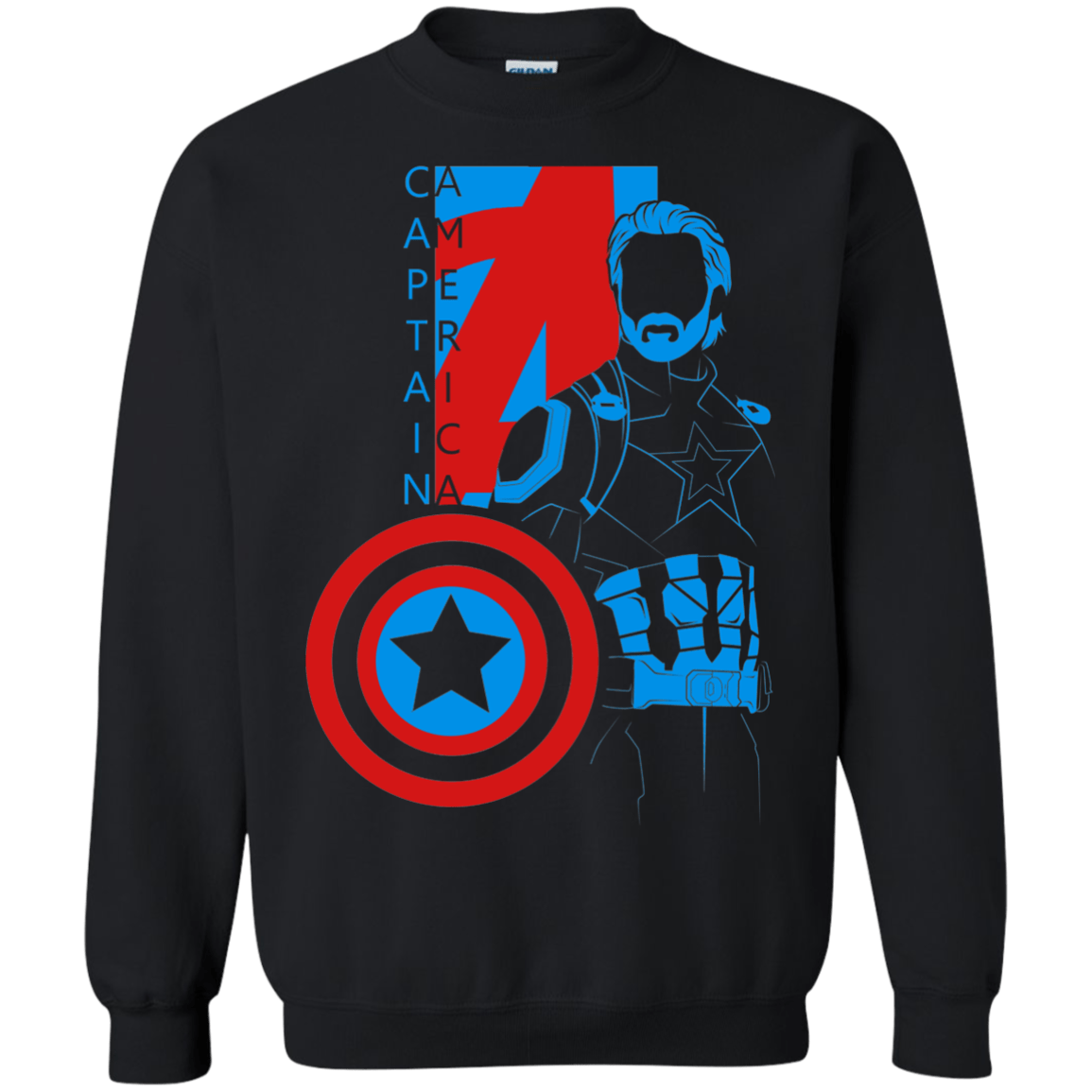 Sweatshirts Black / S Captain Profile Crewneck Sweatshirt
