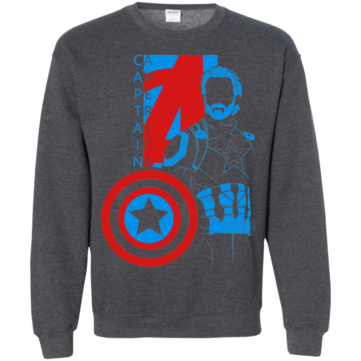 Sweatshirts Dark Heather / S Captain Profile Crewneck Sweatshirt