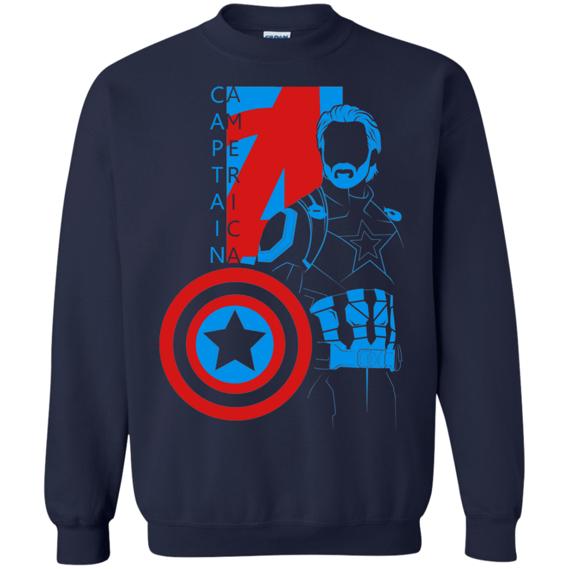 Sweatshirts Navy / S Captain Profile Crewneck Sweatshirt