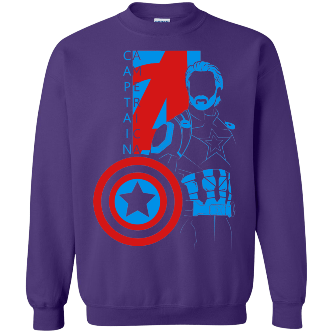 Sweatshirts Purple / S Captain Profile Crewneck Sweatshirt