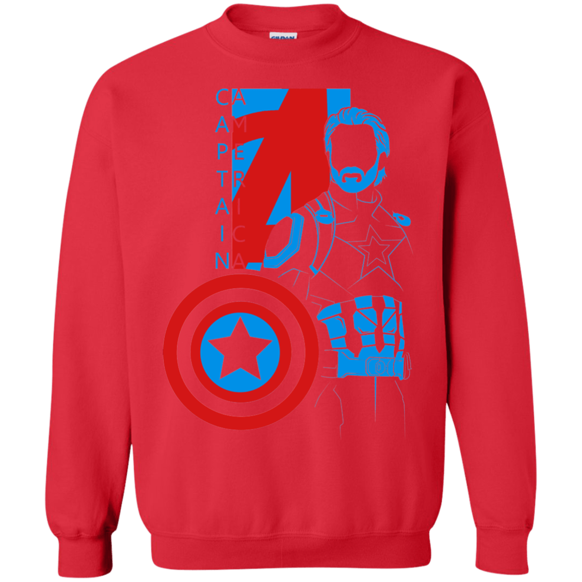 Sweatshirts Red / S Captain Profile Crewneck Sweatshirt