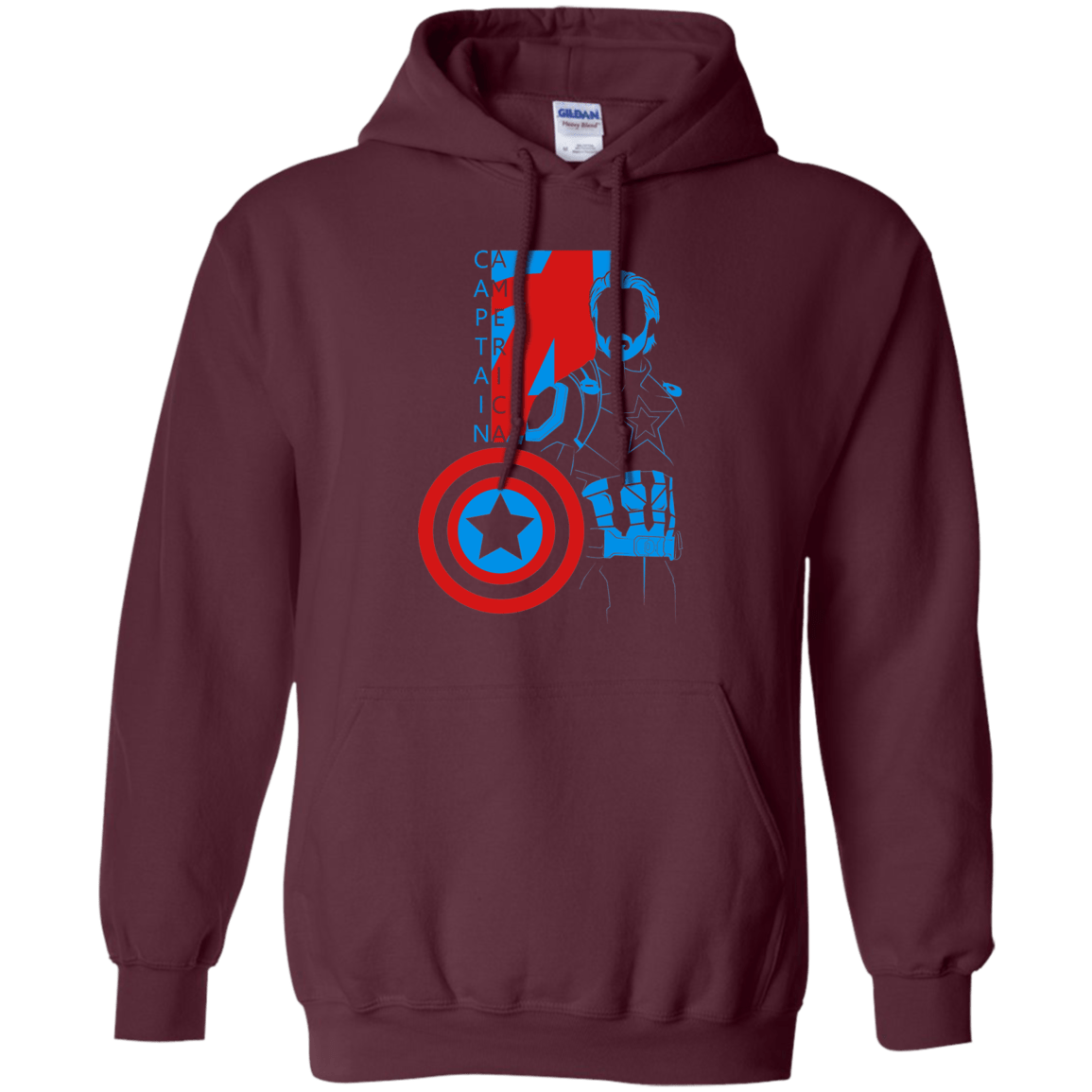 Sweatshirts Maroon / S Captain Profile Pullover Hoodie