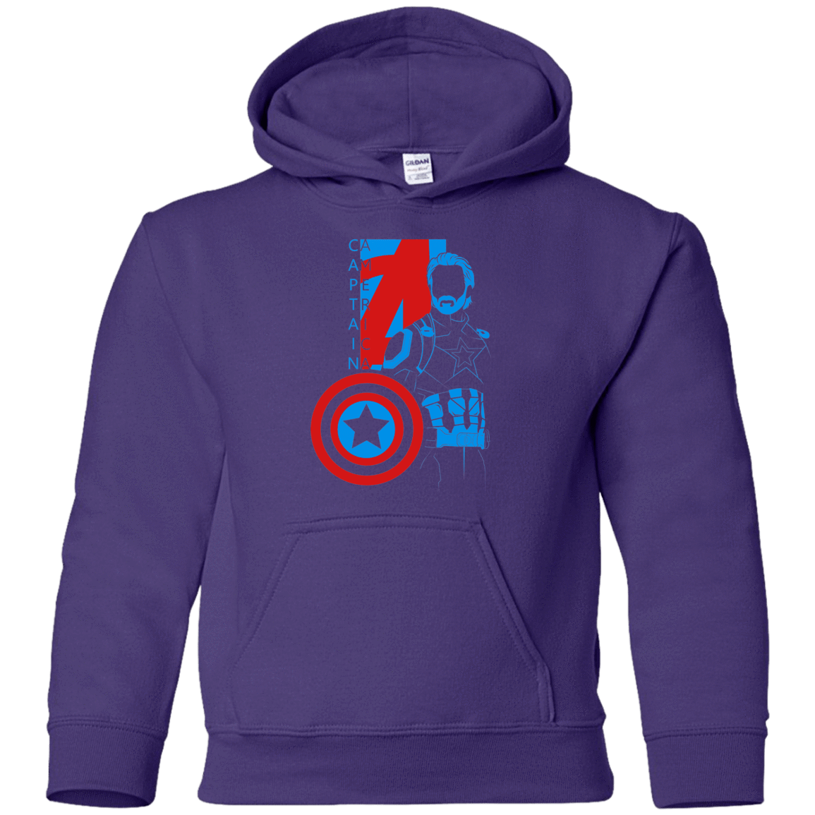 Sweatshirts Purple / YS Captain Profile Youth Hoodie