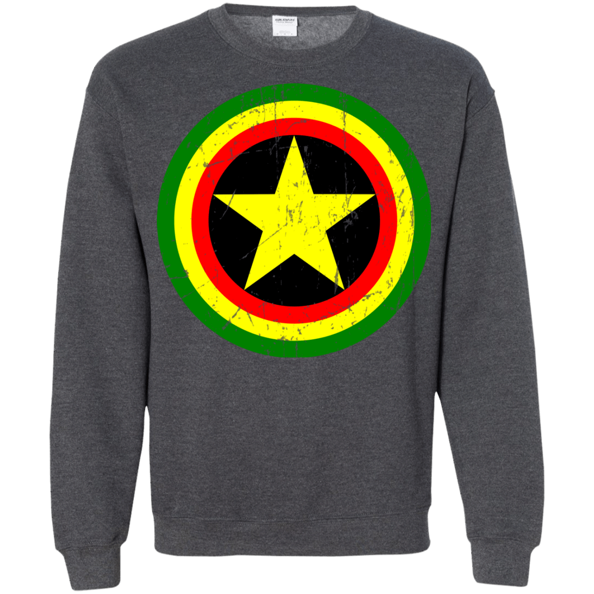 Sweatshirts Dark Heather / Small Captain Rasta Crewneck Sweatshirt