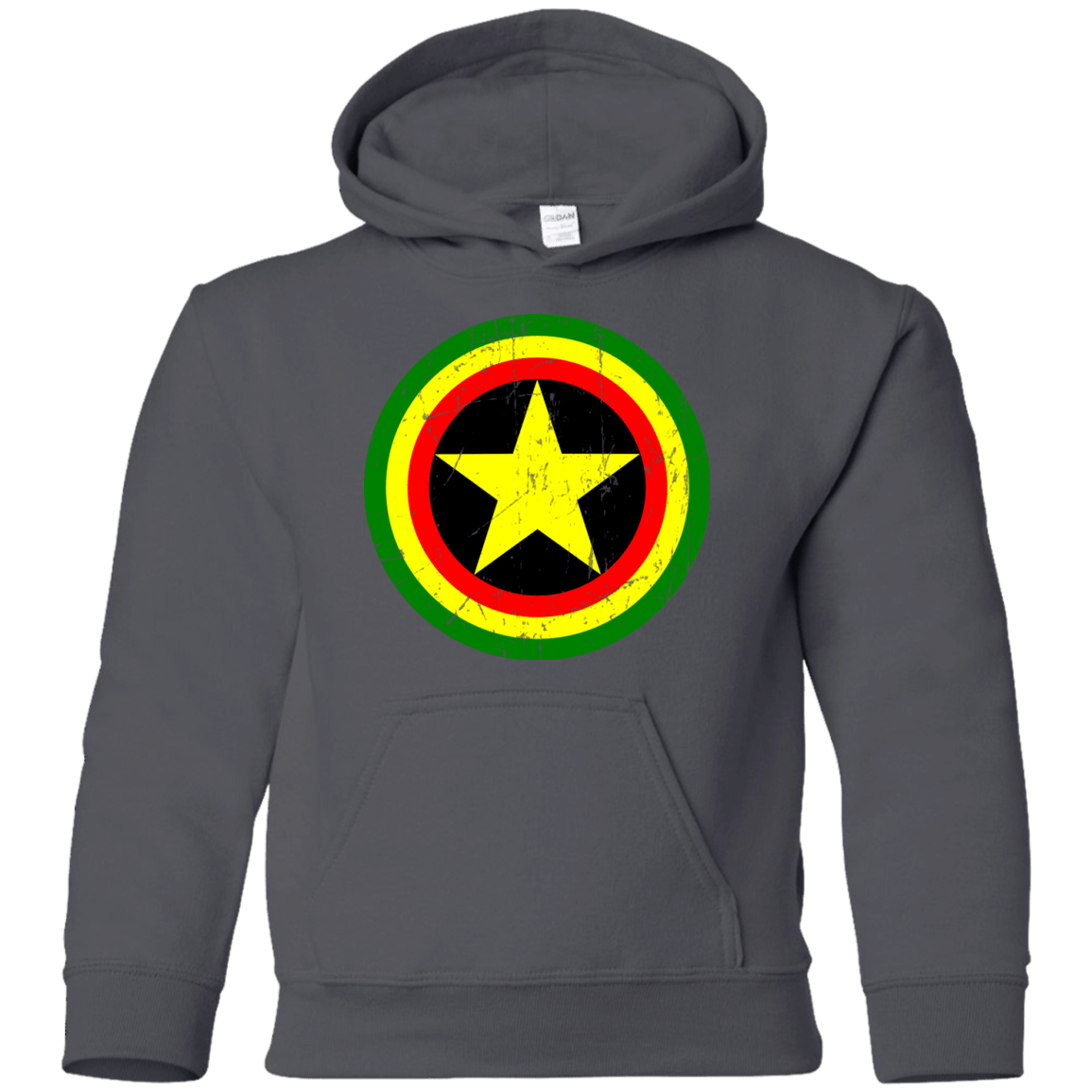 Sweatshirts Charcoal / YS Captain Rasta Youth Hoodie