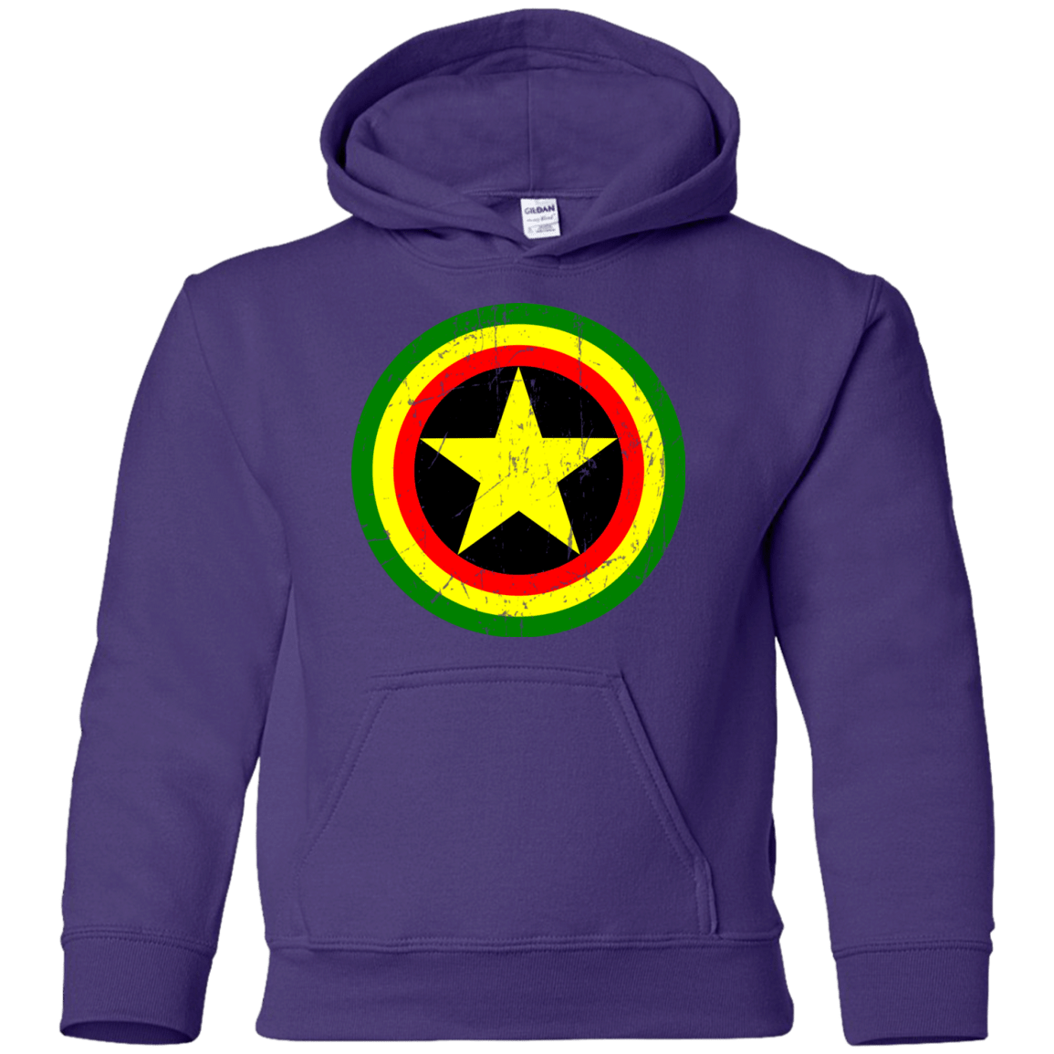 Sweatshirts Purple / YS Captain Rasta Youth Hoodie