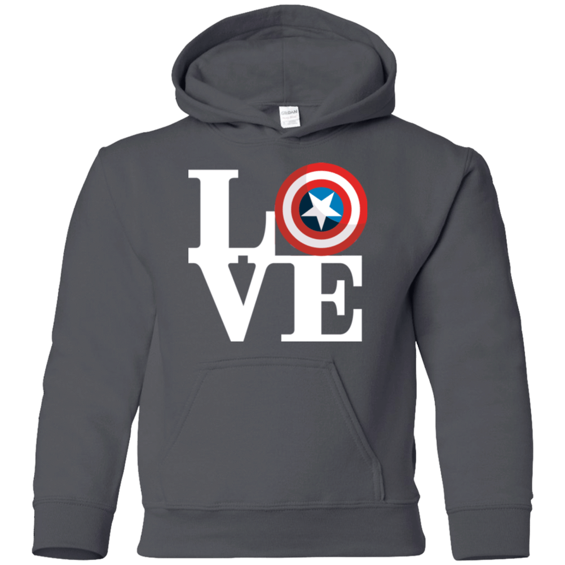Sweatshirts Charcoal / YS Captain's Love Youth Hoodie