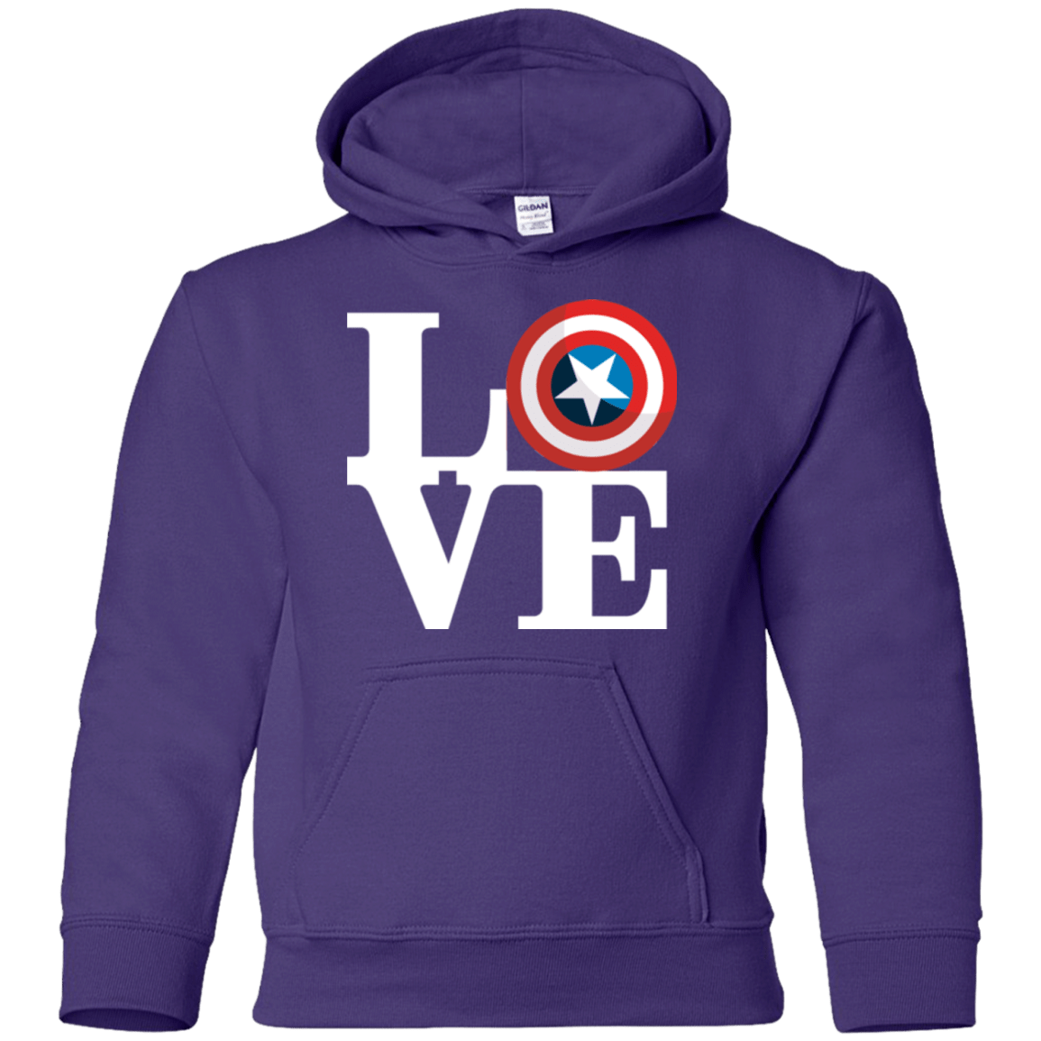 Sweatshirts Purple / YS Captain's Love Youth Hoodie