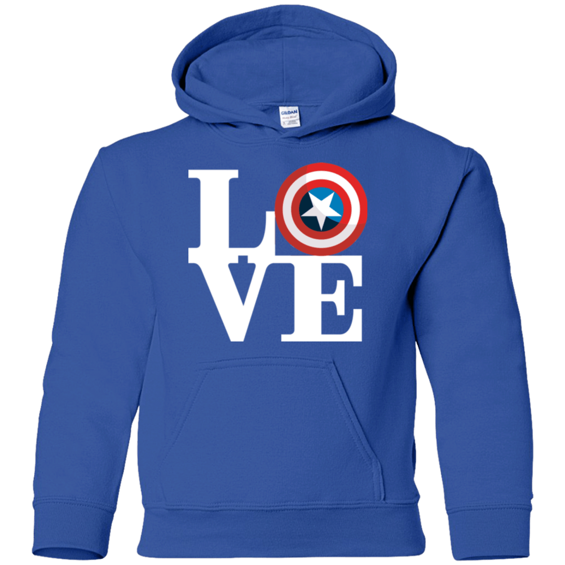 Sweatshirts Royal / YS Captain's Love Youth Hoodie