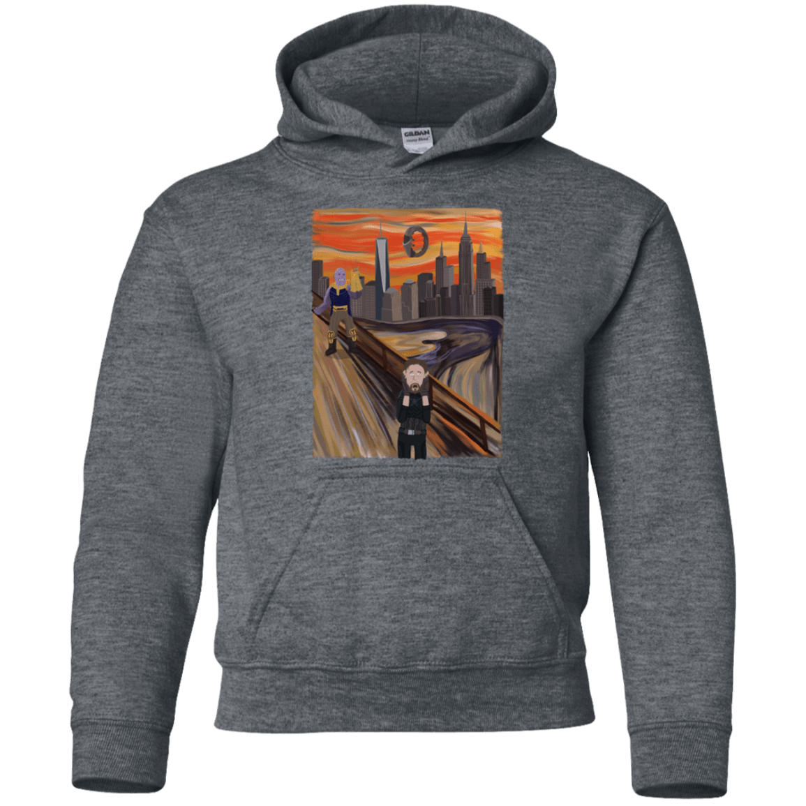 Sweatshirts Dark Heather / YS Captain Scream Youth Hoodie