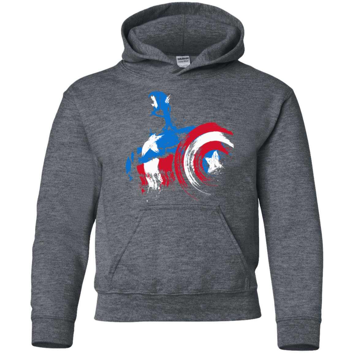 Sweatshirts Dark Heather / YS Captain Youth Hoodie