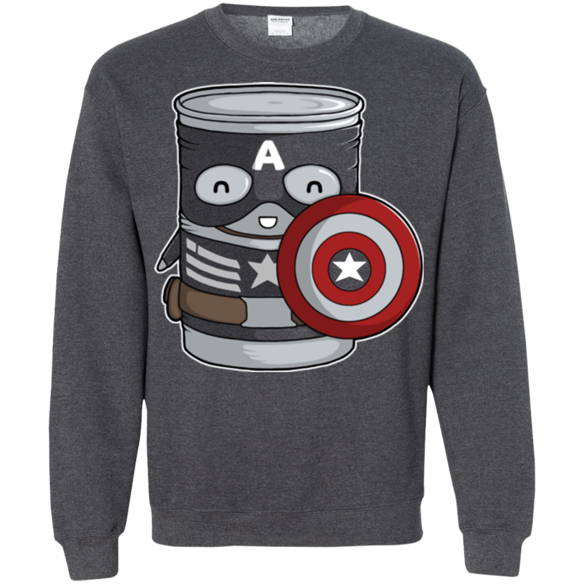 Sweatshirts Dark Heather / Small CapTin America Crewneck Sweatshirt