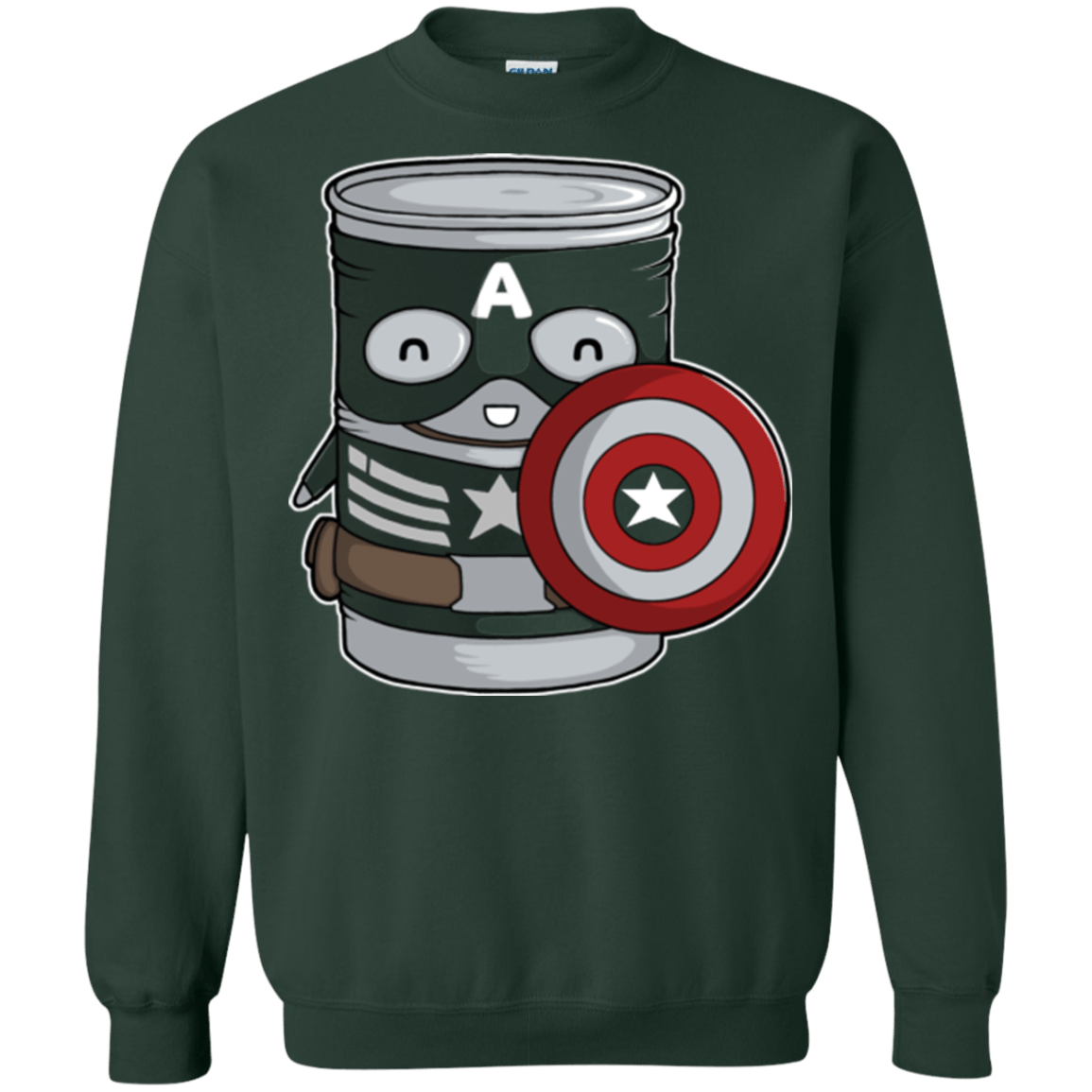 Sweatshirts Forest Green / Small CapTin America Crewneck Sweatshirt