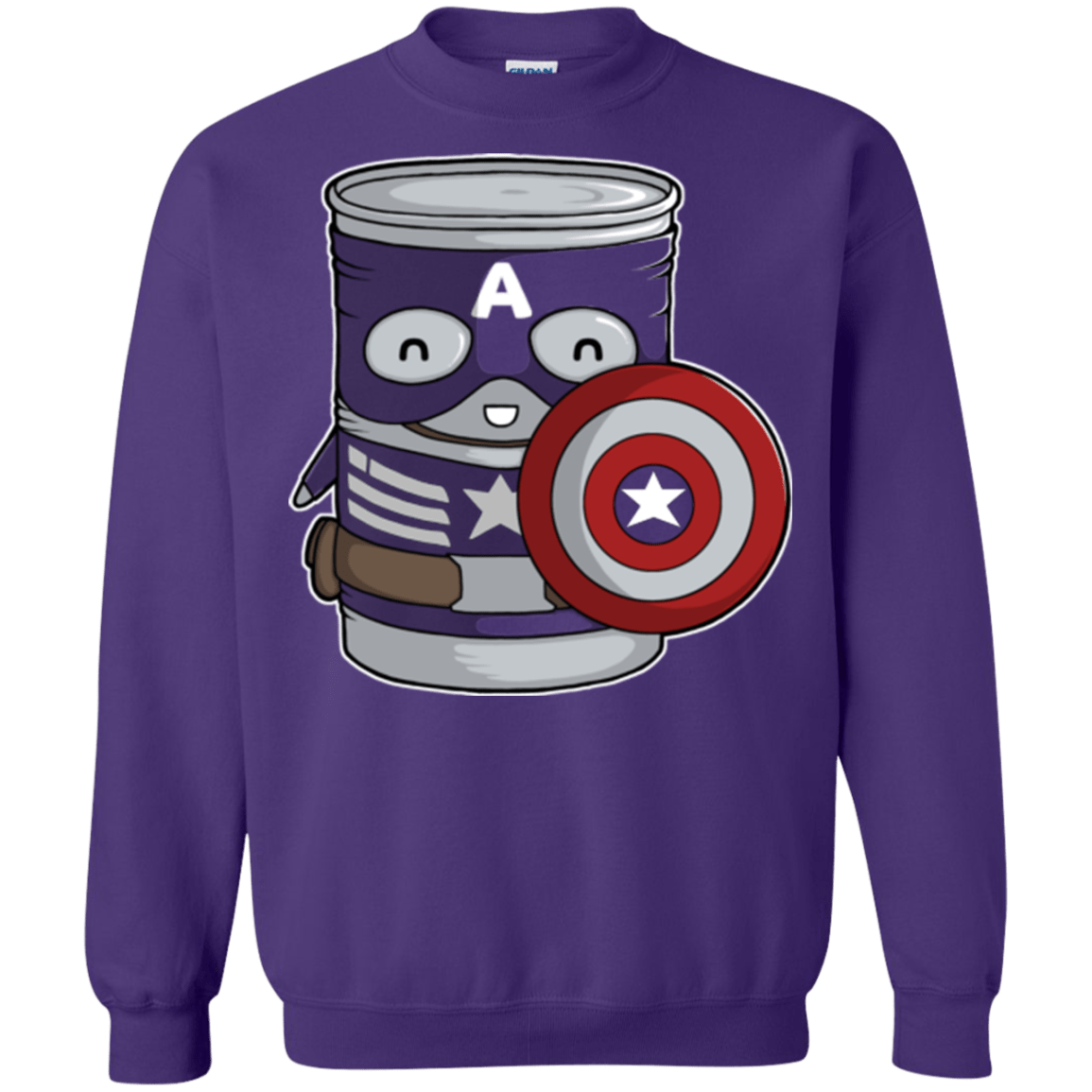 Sweatshirts Purple / Small CapTin America Crewneck Sweatshirt