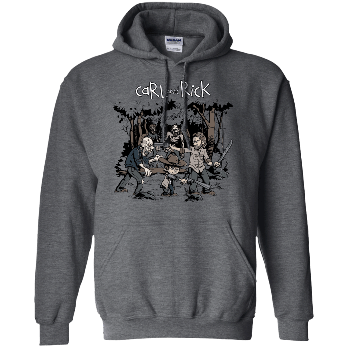Sweatshirts Dark Heather / Small Carl & Rick Pullover Hoodie