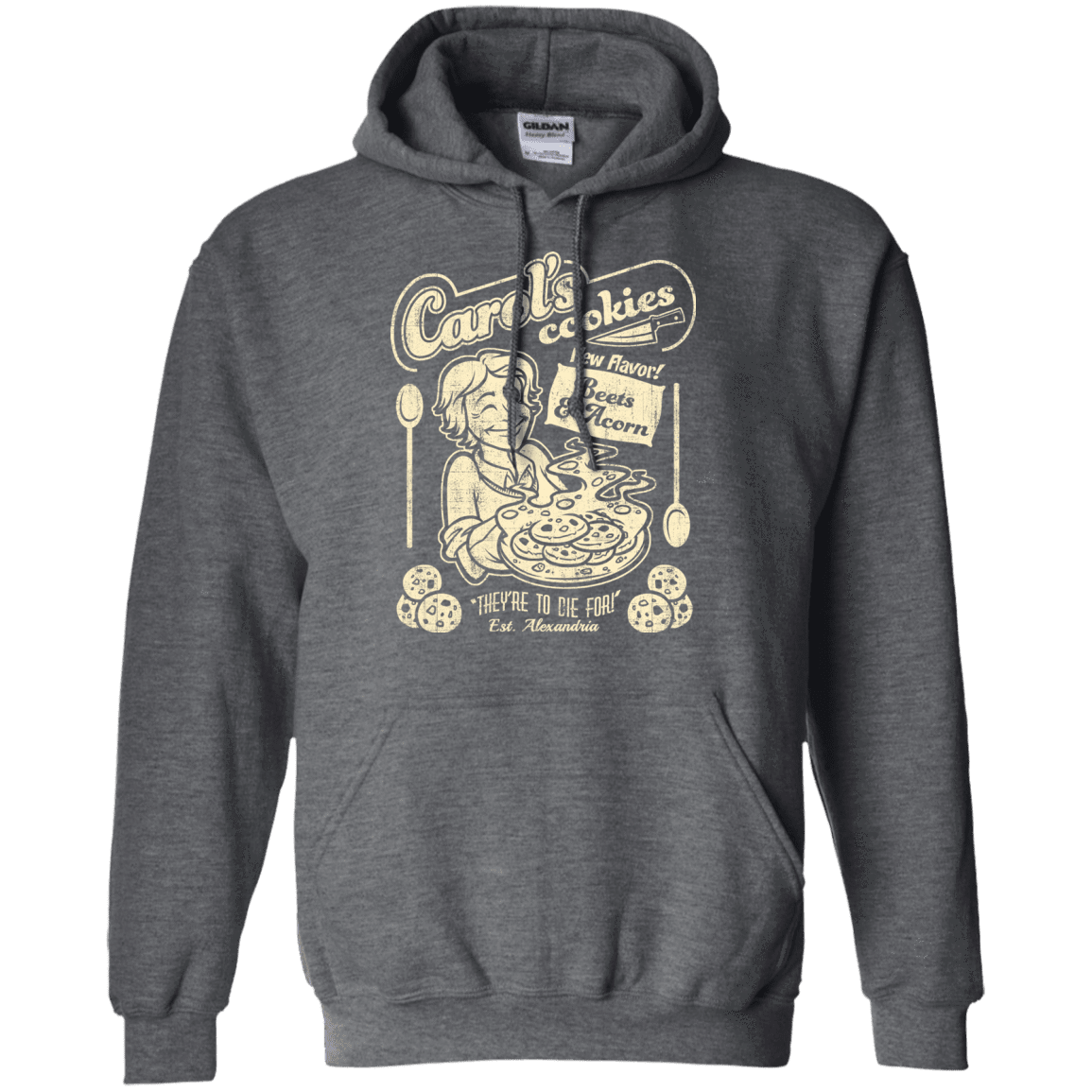 Sweatshirts Dark Heather / Small Carols Cookies Pullover Hoodie