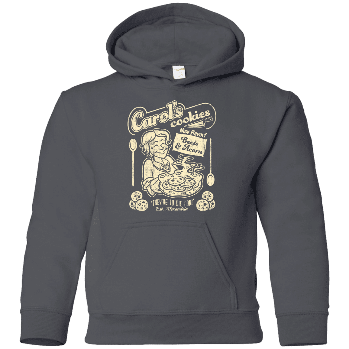 Sweatshirts Charcoal / YS Carols Cookies Youth Hoodie