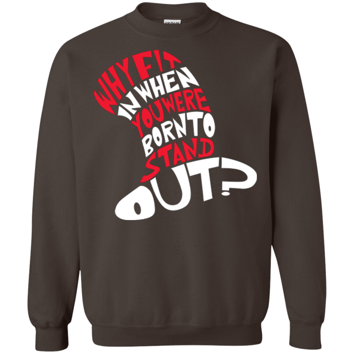 Sweatshirts Dark Chocolate / Small Cat In The Hat Crewneck Sweatshirt