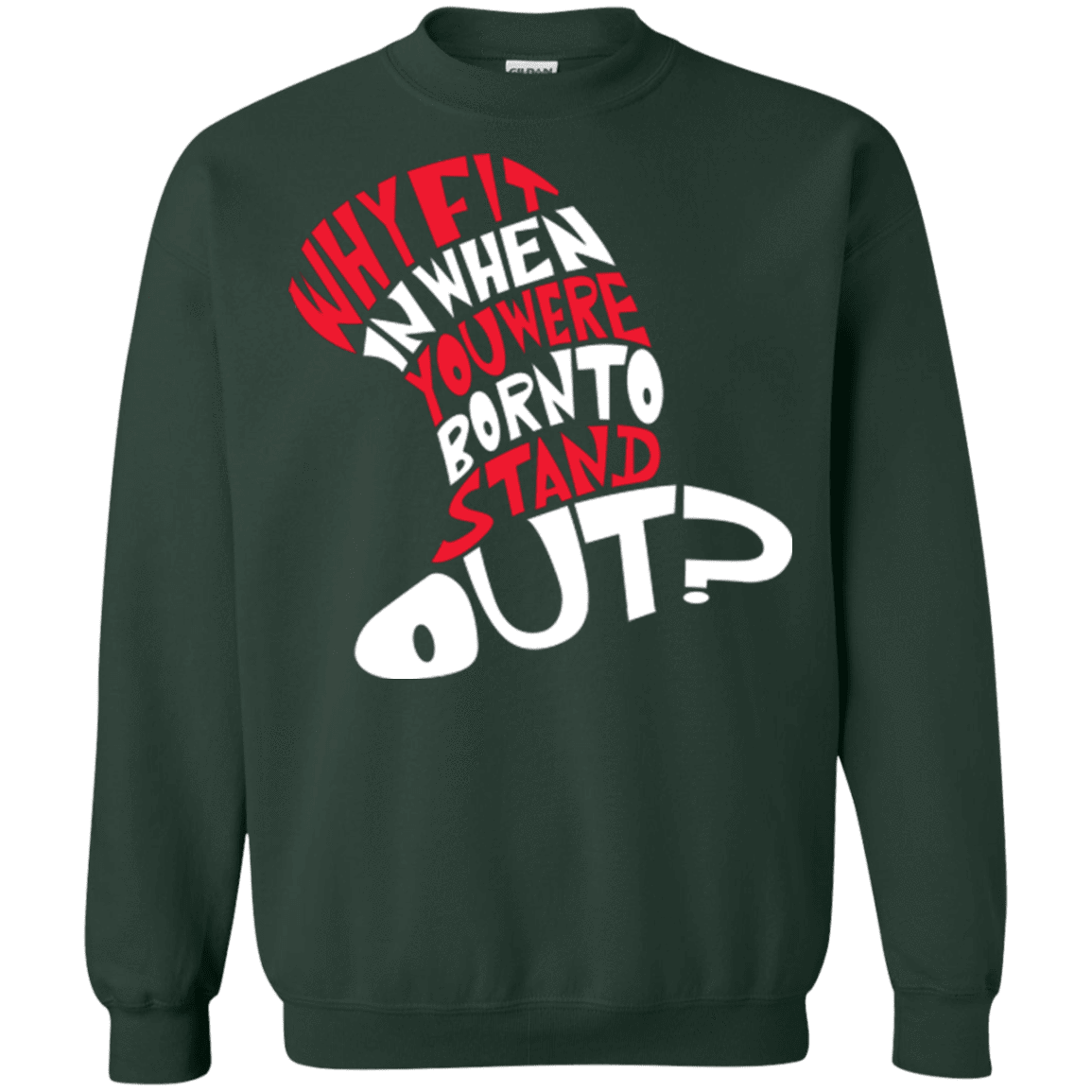 Sweatshirts Forest Green / Small Cat In The Hat Crewneck Sweatshirt