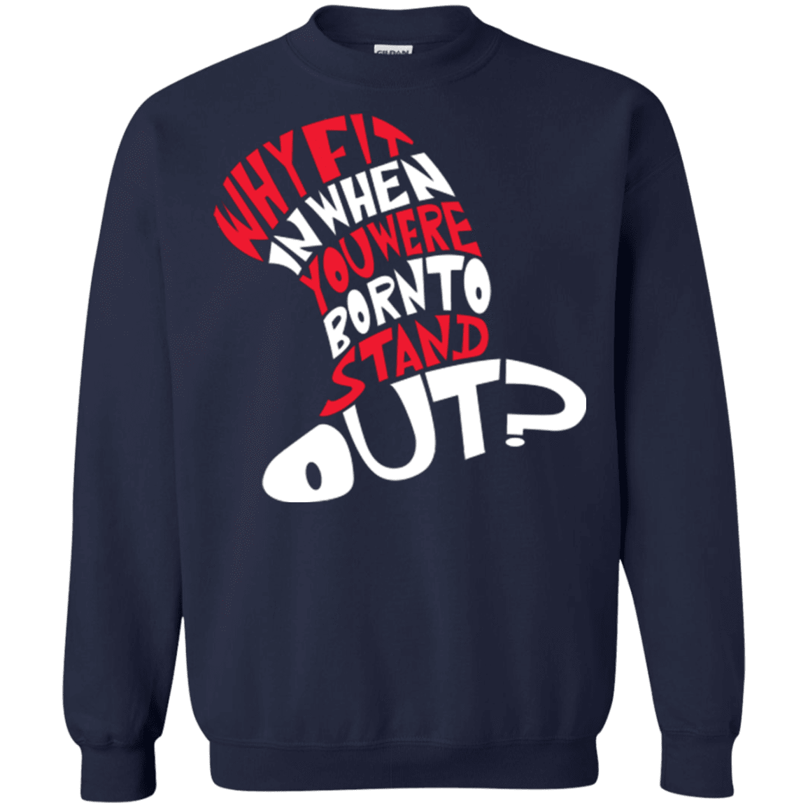Sweatshirts Navy / Small Cat In The Hat Crewneck Sweatshirt