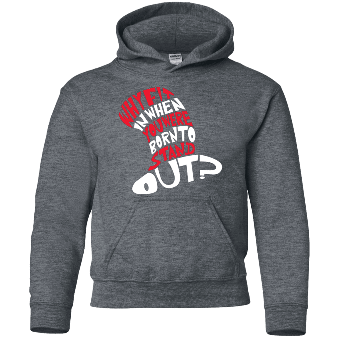 Sweatshirts Dark Heather / YS Cat In The Hat Youth Hoodie