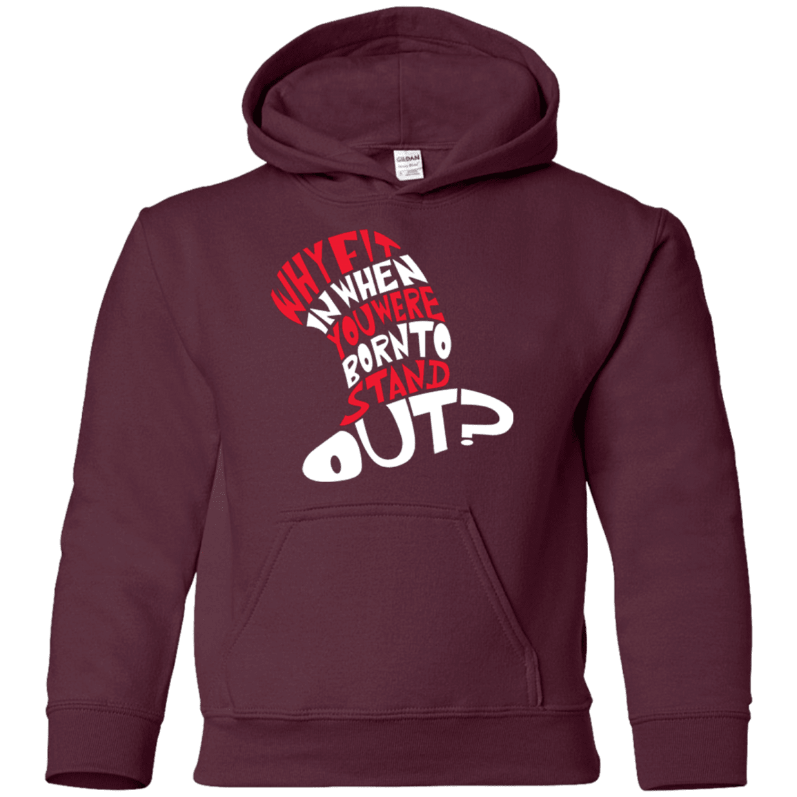 Sweatshirts Maroon / YS Cat In The Hat Youth Hoodie