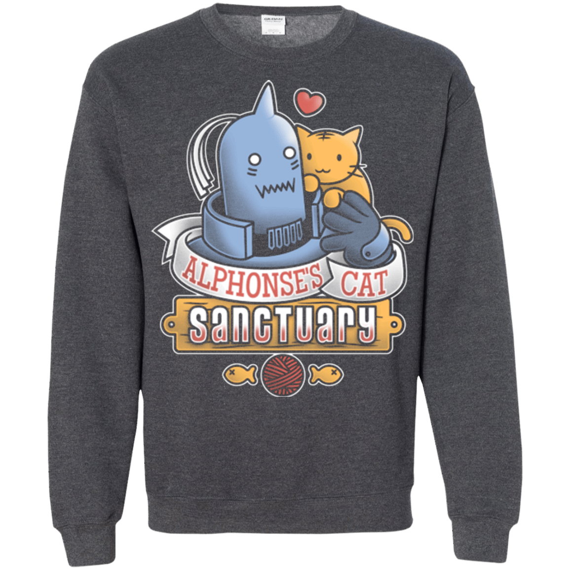 Sweatshirts Dark Heather / Small CAT SANCTUARY Crewneck Sweatshirt