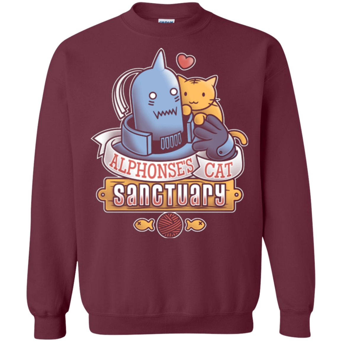 Sweatshirts Maroon / Small CAT SANCTUARY Crewneck Sweatshirt