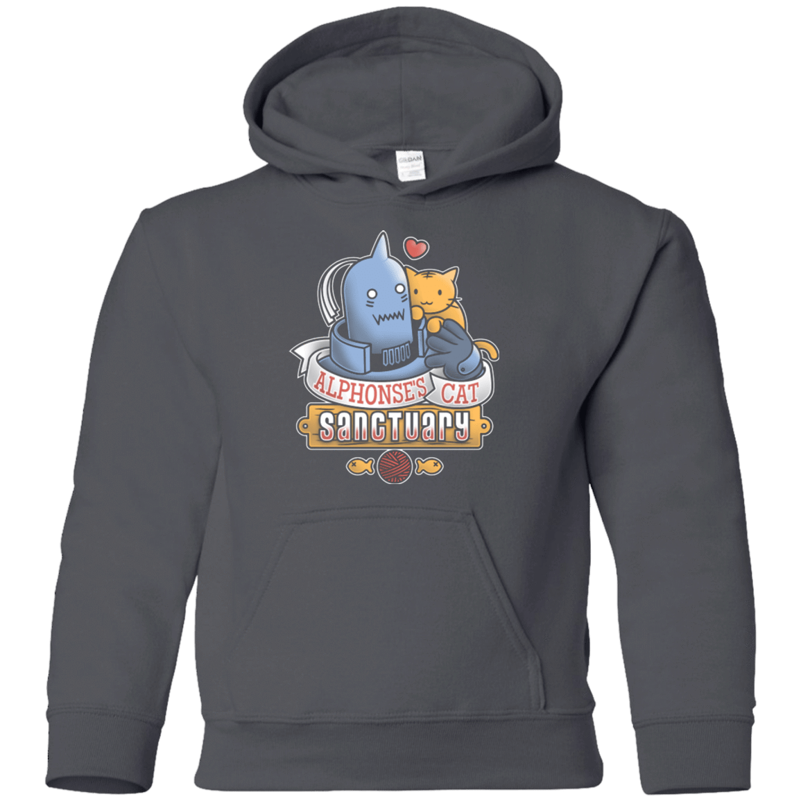 Sweatshirts Charcoal / YS CAT SANCTUARY Youth Hoodie