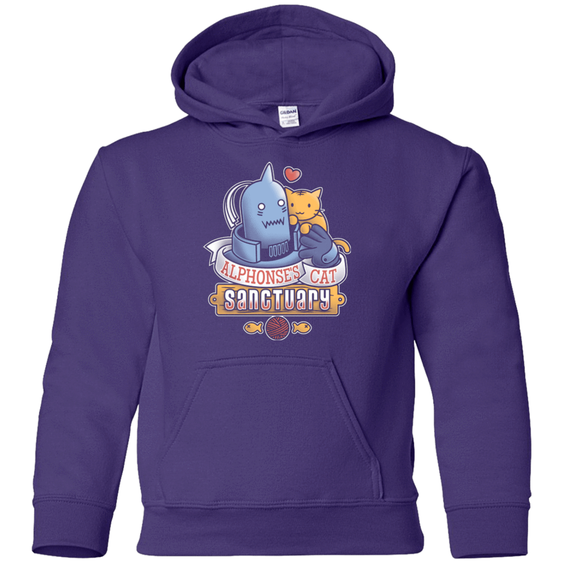 Sweatshirts Purple / YS CAT SANCTUARY Youth Hoodie
