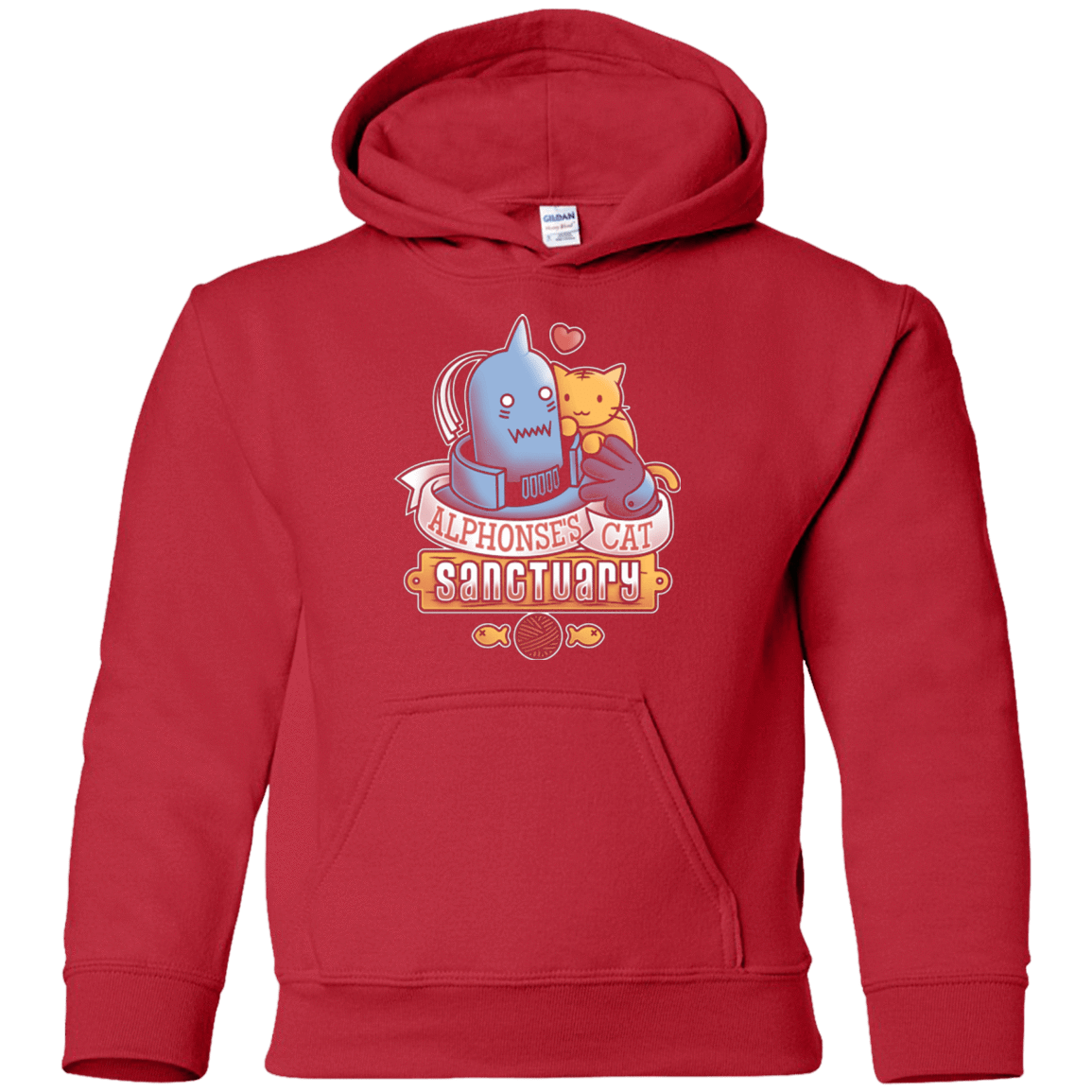 Sweatshirts Red / YS CAT SANCTUARY Youth Hoodie