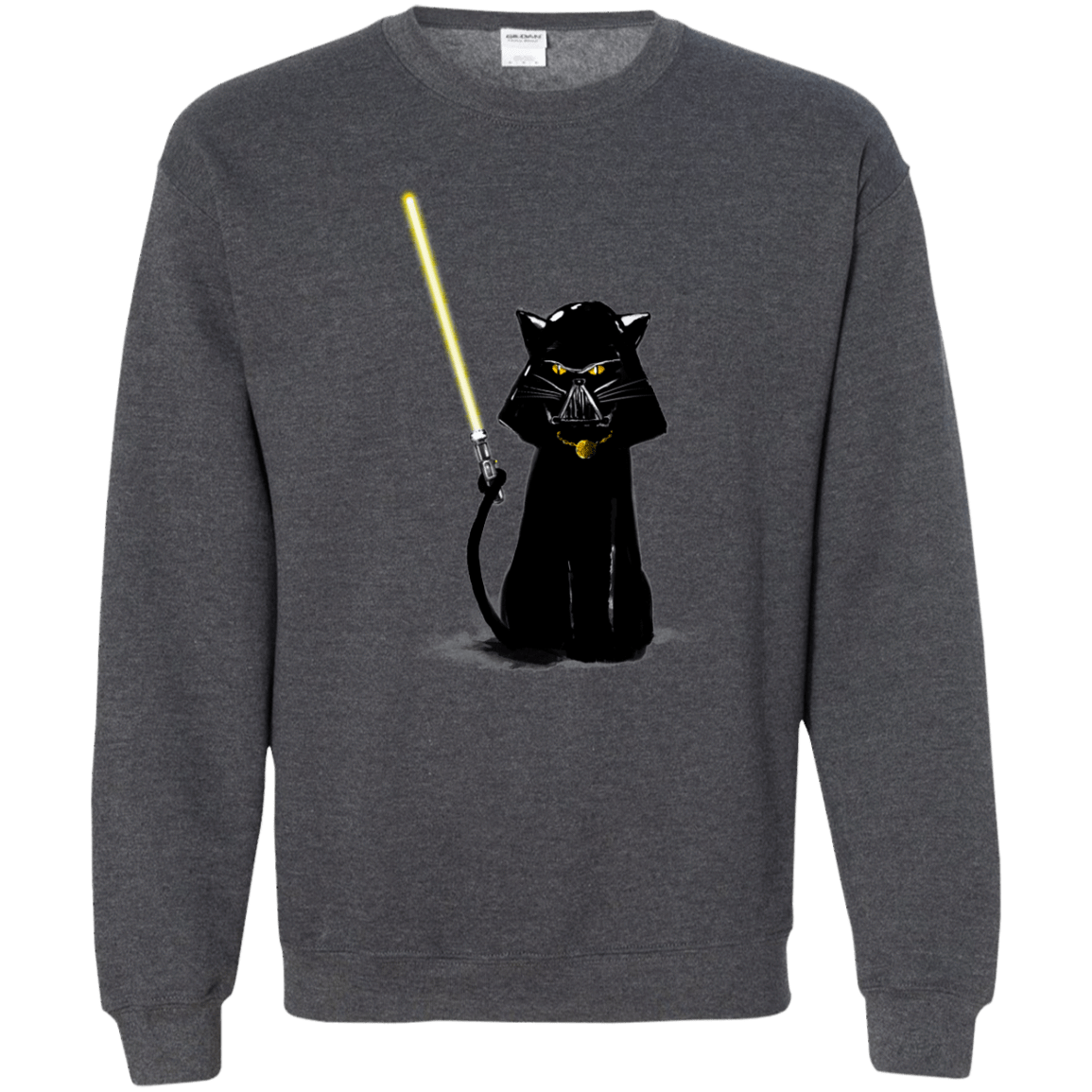 Sweatshirts Dark Heather / S Cat Vader Crewneck Sweatshirt
