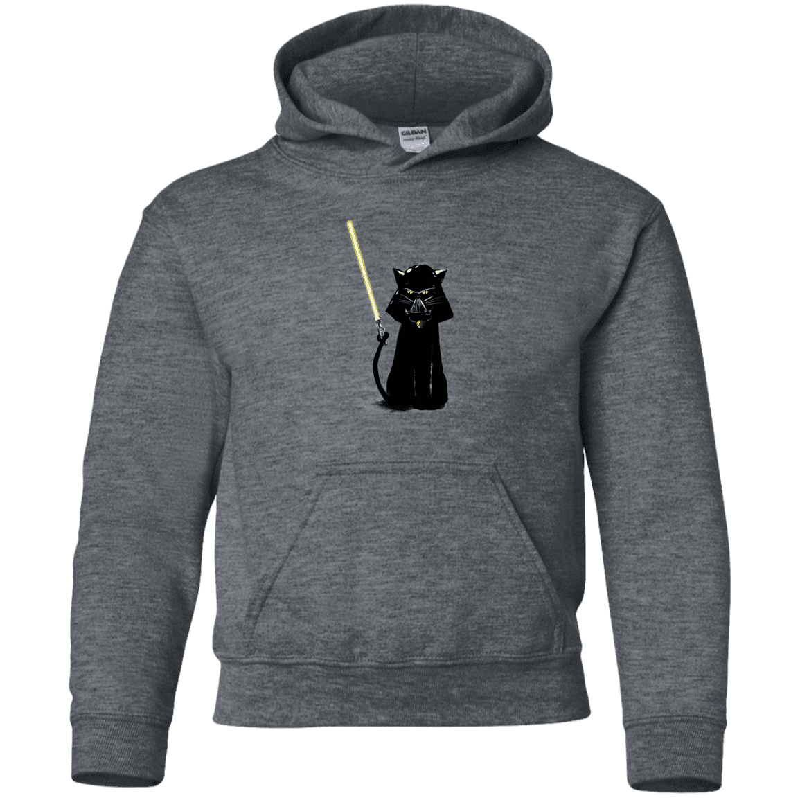 Sweatshirts Dark Heather / YS Cat Vader Youth Hoodie