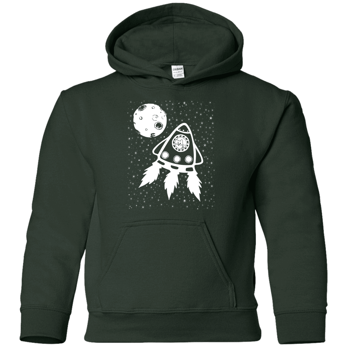 Sweatshirts Forest Green / YS Catstronaut Youth Hoodie