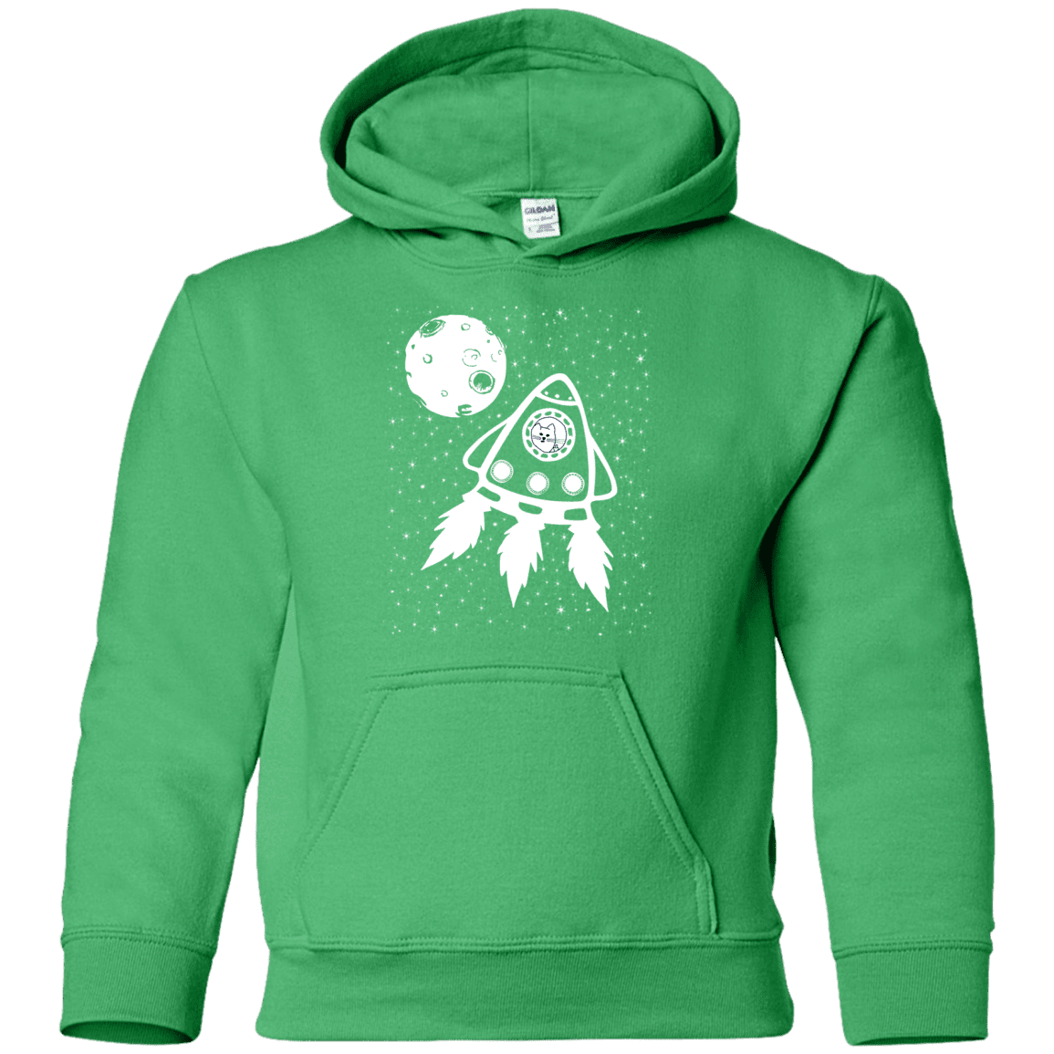 Sweatshirts Irish Green / YS Catstronaut Youth Hoodie