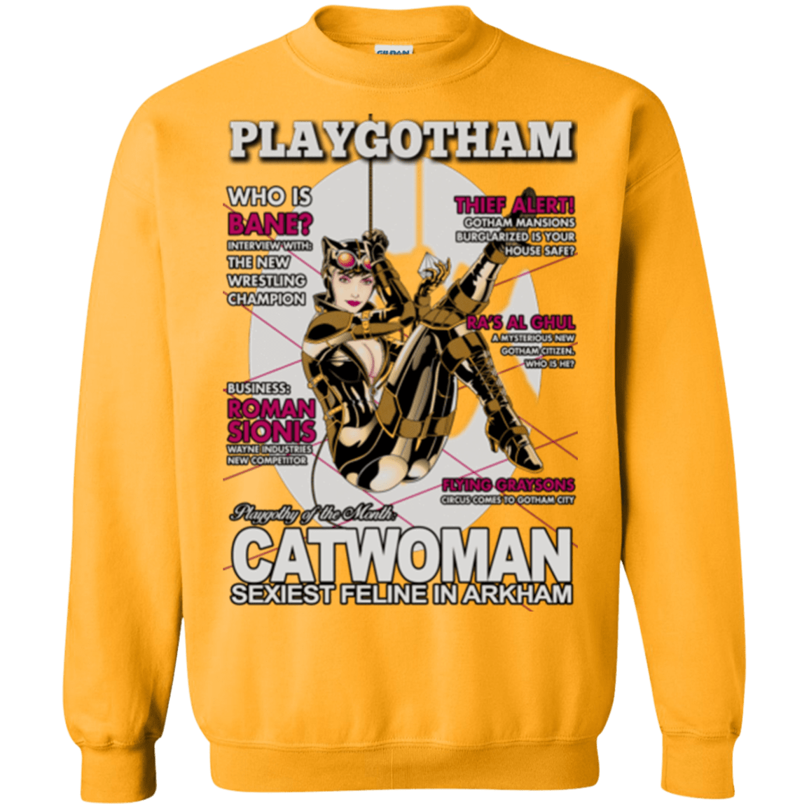 Sweatshirts Gold / Small Catwoman PlayGotham Crewneck Sweatshirt