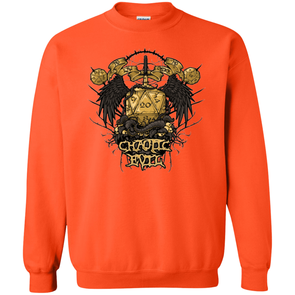 Sweatshirts Orange / Small CHAOTIC EVIL Crewneck Sweatshirt
