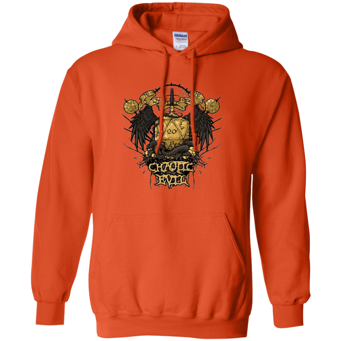 Sweatshirts Orange / Small CHAOTIC EVIL Pullover Hoodie