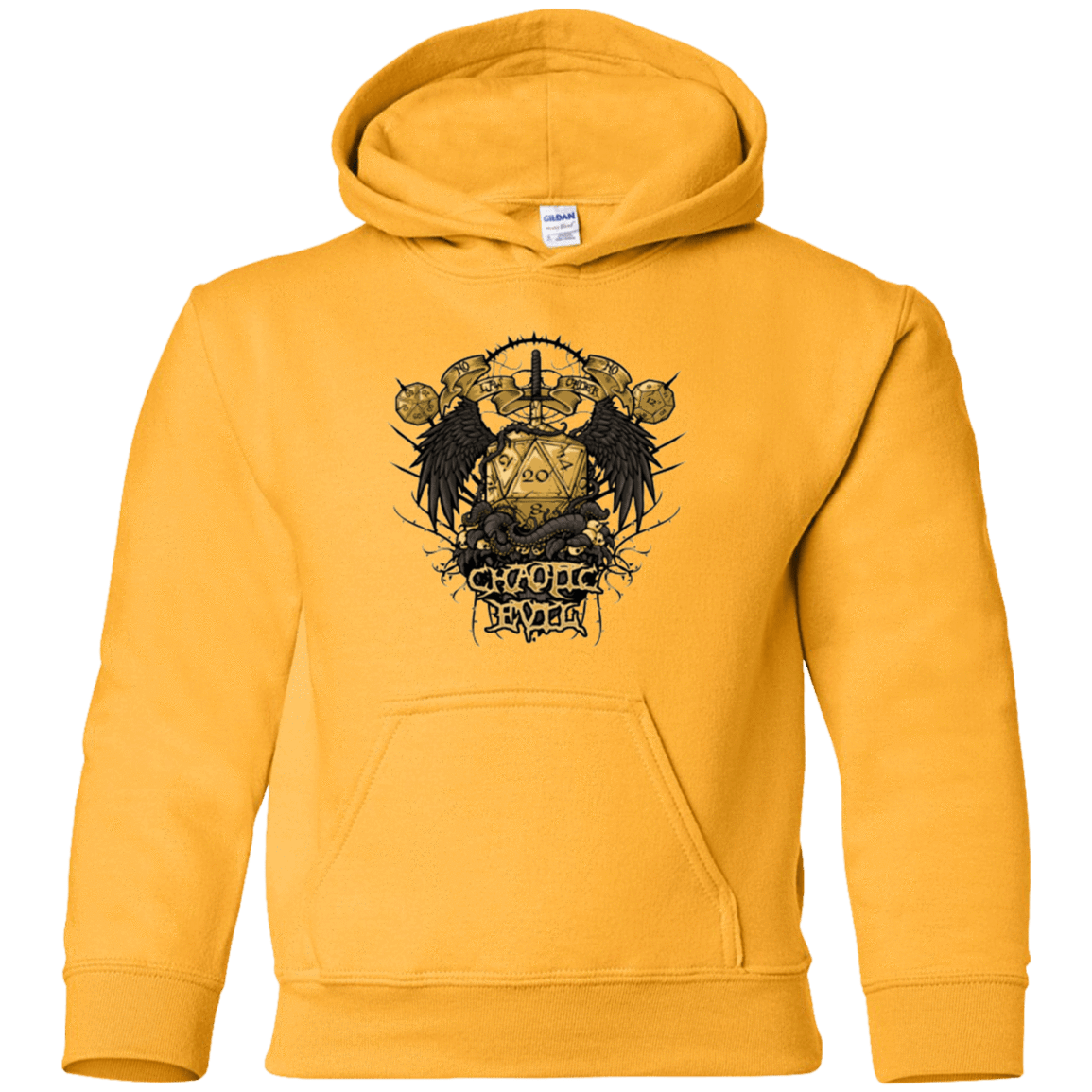 Sweatshirts Gold / YS CHAOTIC EVIL Youth Hoodie